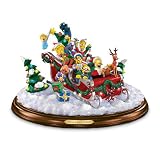 Dashing Through The Snow Collectible Simpsons Figurine: Christmas Tabletop Decor by The Bradford Editions