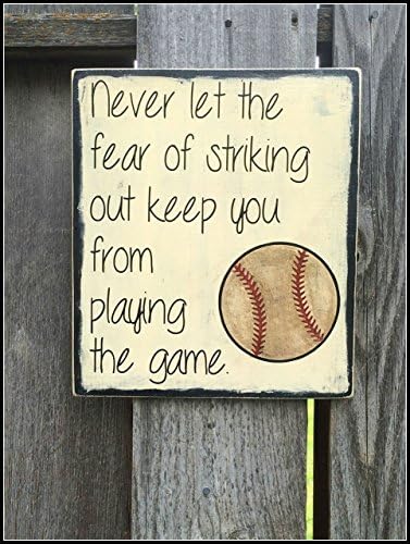 11 X 13 Babe Ruth quote- Baseball- Softball- Woodsign- Homedecor- woodsign with quote- customized gift for him or her- wood wall art- inspirational *FREE SHIPPING!*