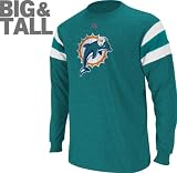 Miami Dolphins Big & Tall End of Line III Long Sleeve Jersey Shirt
