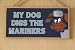 My Dog Digs MLB Seattle Mariners Wood Door Sign 5'' x 10''