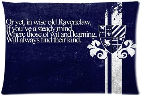 Stylish Hogwarts School Ravenclaw Logo Custom Queen Size Bed Pillowcase DIY Pillowslips Roomy in Size 20 x 30 Inch