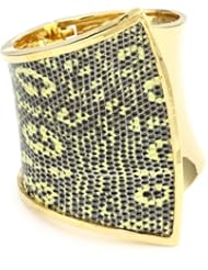 KARA by Kara Ross Tail with Chartreuse Ring Lizard Cuff Bracelet