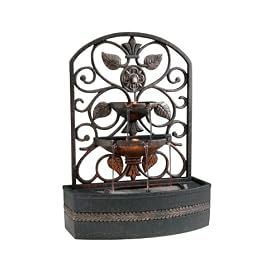 Homedics WFL-GRE Envirascape Grecian Gardens Illuminated Relaxation Fountain, Bronze