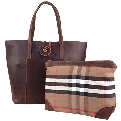Jack&Chris New Vintage Cow Leather Handbag, Tote Bag, MC506
