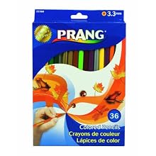 Prang Thick Core Colored Pencil Set, 3.3 Millimeter Cores, 7 Inch Length, 36 Pencils, Assorted Colors (22360)