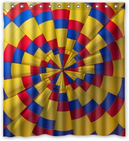 My favorite High Quality Colorful Abstract Trippy Hot Air Ballon Pattern Bathing Waterproof Bathroom Fabric Shower Curtain 66inhes x 72inhes