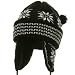 Fleece Lining Chenille Helmet Hat - Black