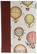 Balloons Journal, Antiqued Genuine Leather Spine with Balloons Paper on Cover, Lined, 6x8"