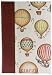 Balloons Journal, Antiqued Genuine Leather Spine with Balloons Paper on Cover, Lined, 6x8"