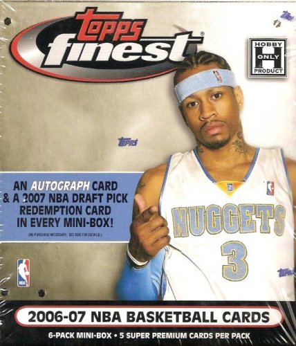 2006-07 (2007) Topps Finest Basketball Sealed Hobby Mini Box (6 Packs Including an Autograph Card & 2007 Draft Rookie Card)