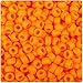 BeadTin Orange Matte 6.5mm Mini Barrel Pony Beads (1000pcs)