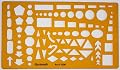 Circle Square Rectangle Arrows Ellipse Triangle Hexagon Pentagon Symbols Drawing Drafting Template Stencil
