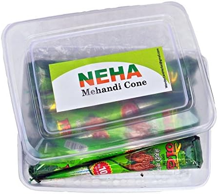 Neha Mehndi Indian Mehendi Cones - 25 Gram Mehandi Each Cone (Pack Of 12) by NEHA MEHANDI