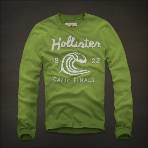 ニューヨーク 直輸入 Hollister（ホリスター）メンズ ビンテージ 長袖 カットソー シャツ (S) Green Westward Beach