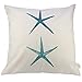 HOSL P46 18-Inch 4-Peice Ocean Park Theme Throw Pillow Case