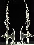 Nordic Battle Ax Earrings Black Metal Gothic Thor Vamp