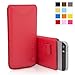 iPhone SE, 5s and 5 Case, Snugg Apple iPhone SE, 5s and 5 Red Leather Pouch Case [Card Slot] Apple iPhone SE, 5s and 5 Pouch Case Cover Executive Design