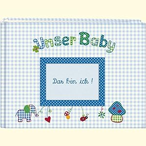 Unser Baby (hellblau): Großes Stoff-Fotoalbum (Große Fotoalben)