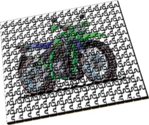 Personalisiertes Koolart - Kawasaki KMX 125 R Bike - A3 Holzpuzzle by Eminence Gifts Ltd