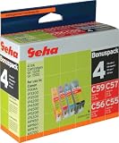 Geha Bonuspack C59+C55-C57kompatibel mit Canon Hersteller Nr. CLI-8 yellow, magenta, cyan, schwarz