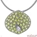 Koesia! Made in Italy Beautiful Hand-Made Necklace 3.00ctw Peridot Made of 18K Gold