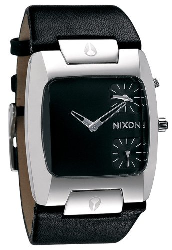 Nixon A086 Banks Leather Black Herrenuhr