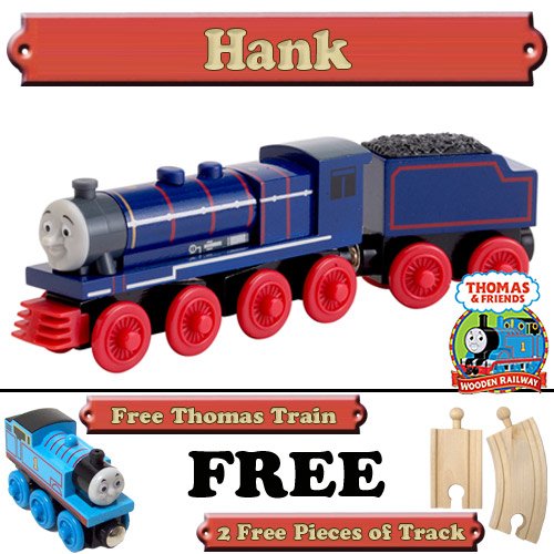 Hank from Thomas The Tank Engine Wooden Train Set - Free 2 Pieces of Track & Free Thomas the Tank Engine