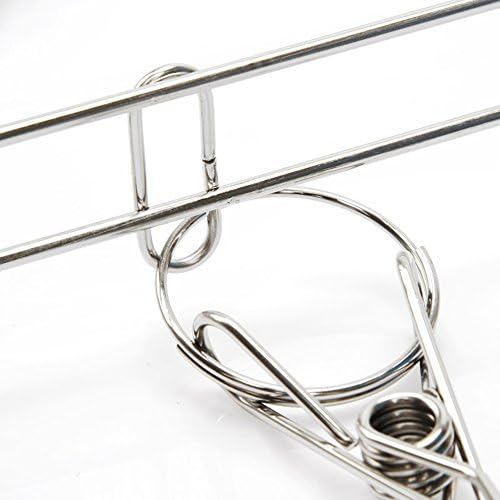 Husun Laundry Clothesline Hanging Rack for Drying Clothing Set of 22 Stainless Steel Clothespins