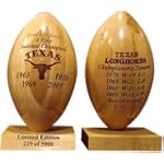 Texas 3 Times Champions 5/8 Scale Laser Engraved Wood Football