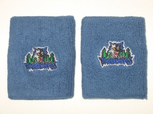 MINNESOTA TIMBERWOLVES Team Logo COTTON WRISTBANDS -(set of 2)