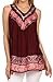 Sakkas Paradise Embroidered Relaxed Fit Blouse
