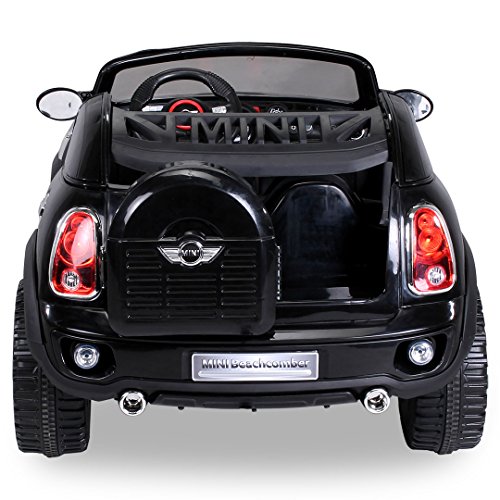 NEU Kinder Elektroauto Lizenzierter Original BMW Mini Beachcomber Lizenziert 2 x 45 Watt Motor Elektro Kinderauto Kinderfahrzeug (schwarz) - 4