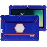 Turpro Rugged Defender Armor Shockproof Anti-Slip Kids' Silicone Cover for Select 7-Inch Tablets - Dark Blue