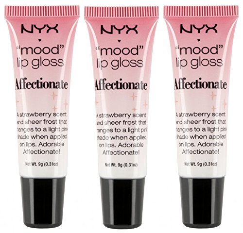 NYX Cosmetics Mood Lip Gloss Shiny Affectionate Mlg02 (3 Pack)