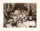 1931 Photogravure Still Life Wine Scene Fruit Basket Artistic Francois Vernay - Original Photogravure
