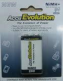 AccuEvolution Low Self Discharge NiMH 9V 200 mAh (Set of 2 batteries)