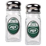 NFL New York Jets Salt and Pepper Shaker Set with Crystal Coat
