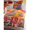 Schmidt Spiele Bettw�sche "Feuerwehr", 1 x Kopfkissenbezug 80 x 80 cm und 1 x Bettbezug 135 x 200 cm, 100 % Baumwolle