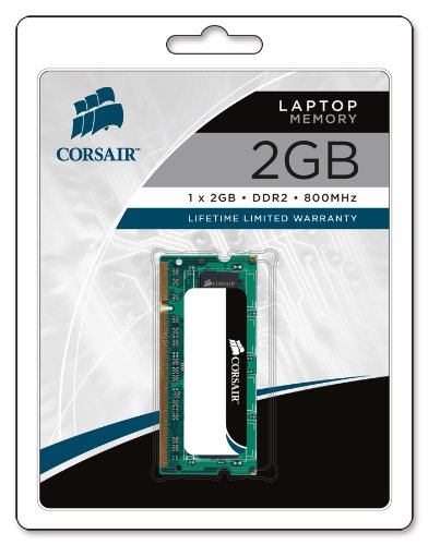 Corsair Memory VS2GSDS800D2 2 GB PC2-6400 800MHz 200-pin DDR2 SODIMM Laptop Memory