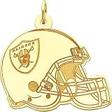 14K Gold NFL Oakland Raiders Football Helmet Charm