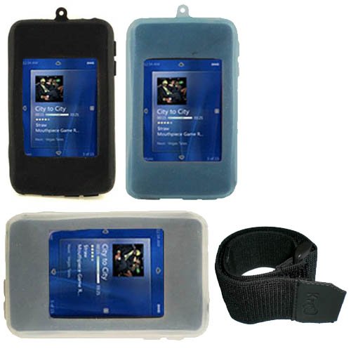 Apparel: GEN2 IRiver Clix 2GB 4GB 8GB  U20  Silicon Skin MP3 Case Cover with AdJustable Sports Armband    Not Compatible with 1st Generation Clix    3 Color Choices