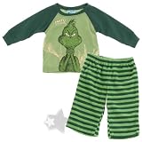 The Grinch Green Striped Pajamas for Baby and Toddler Boys