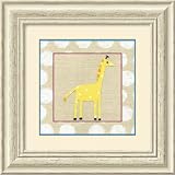 Katherine's Giraffe Framed Art Print by Chariklia Zarris,17.6 in. x 17.6 in. Framed