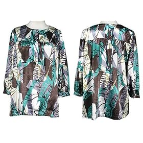 Buy ONE WORLD Printed Stretch Charmeuse Blouse by ONE WORLD