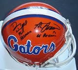 Danny Wuerffel and Steve Spurrier Autographed Florida Gators Limited Edition Mini Helmet with 66 H