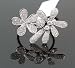 Ladies Fashion White Gold Diamond Flower Ring