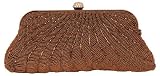 Fully Beaded Clutch, Rhinestone Closure, Evening Bag - Deborah (61 15768)