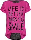 FULL TILT Life Is Better Mesh Back Girls Tee