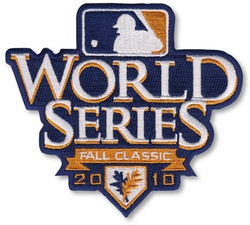 2010 World Series MLB Baseball Jersey Sleeve Patch - San Francisco Giants Over Texas Rangers