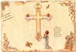 100 First Communion Invitations in Spanish (Made in Italy), 5.5" x 3.5" - Boy